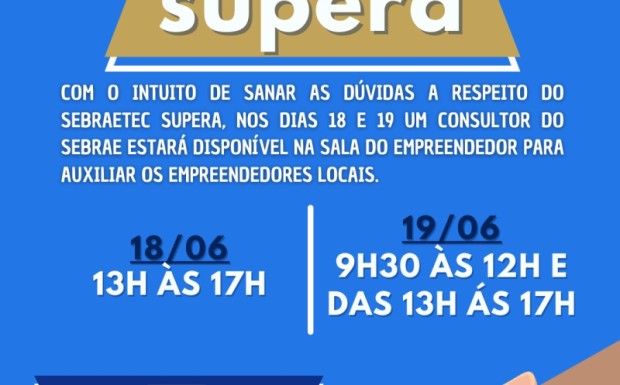 Foto de capa da notícia: Consultor do Sebretec Supera estará no município para esclarecer dúvidas