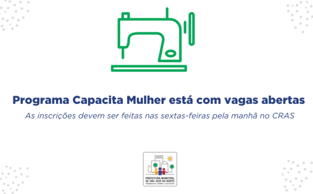 Foto de capa da notícia: Novas Turmas do Capacita Mulher: Inscrições Abertas