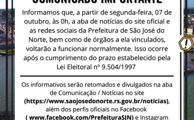 Foto de capa da notícia: ⚠️ Comunicado - Calendário Eleitoral 2024 ⚠️