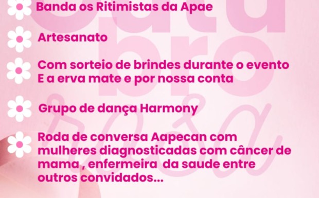 Foto de capa da notícia: Convite para o Evento Outubro Rosa da AAPECAN em São José do Norte