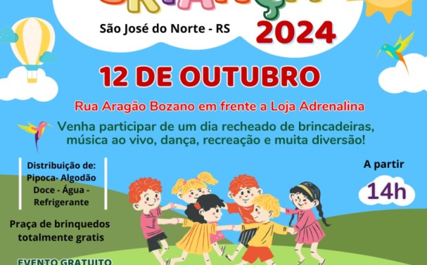 Foto de capa da notícia: Festival da Criança 2024 acontece no próximo sábado em São José do Norte