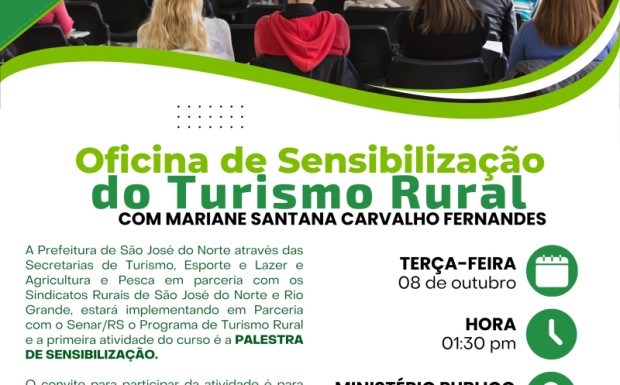 Foto de capa da notícia: Nortenses recebem Oficina de Sensibilização do Turismo Rural